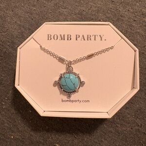 Bomb Party Turquoise Pendant Necklace